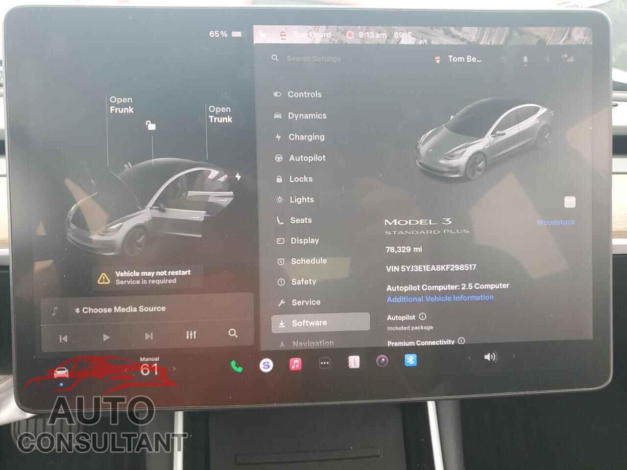 TESLA MODEL 3 2019 - 5YJ3E1EA8KF298517