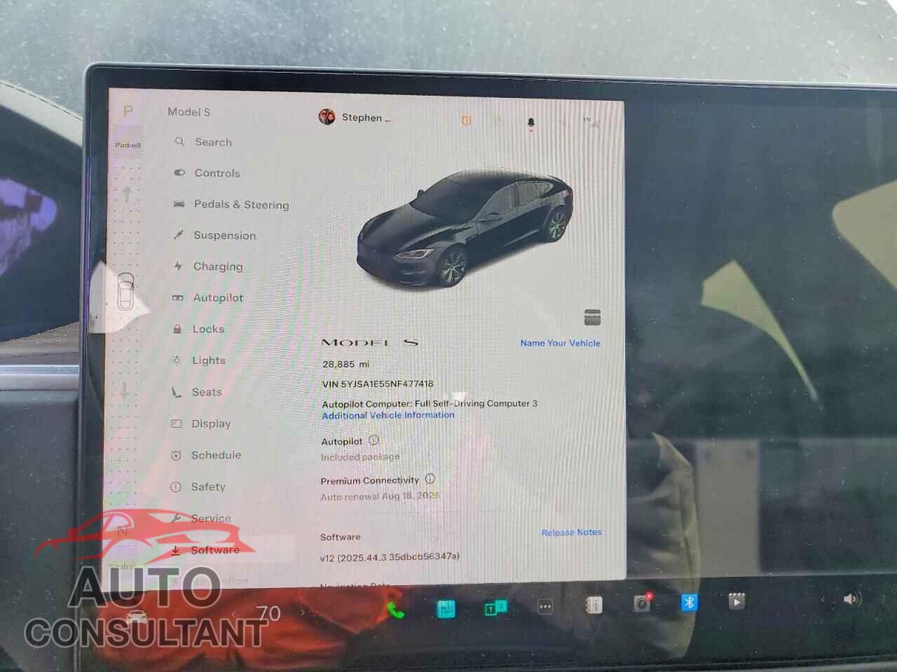 TESLA MODEL S 2022 - 5YJSA1E55NF477418