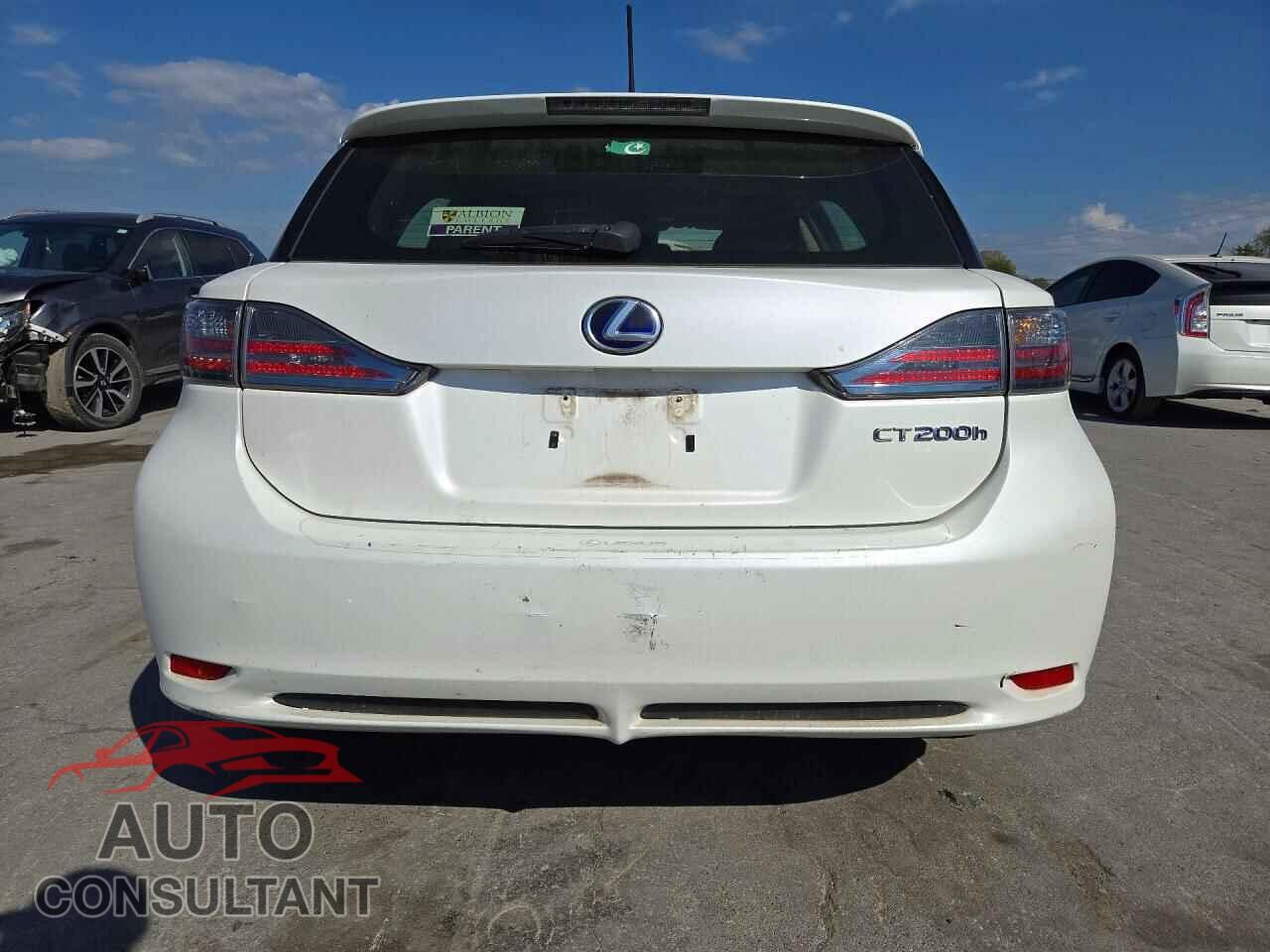 LEXUS CT 200 2012 - JTHKD5BH2C2080227