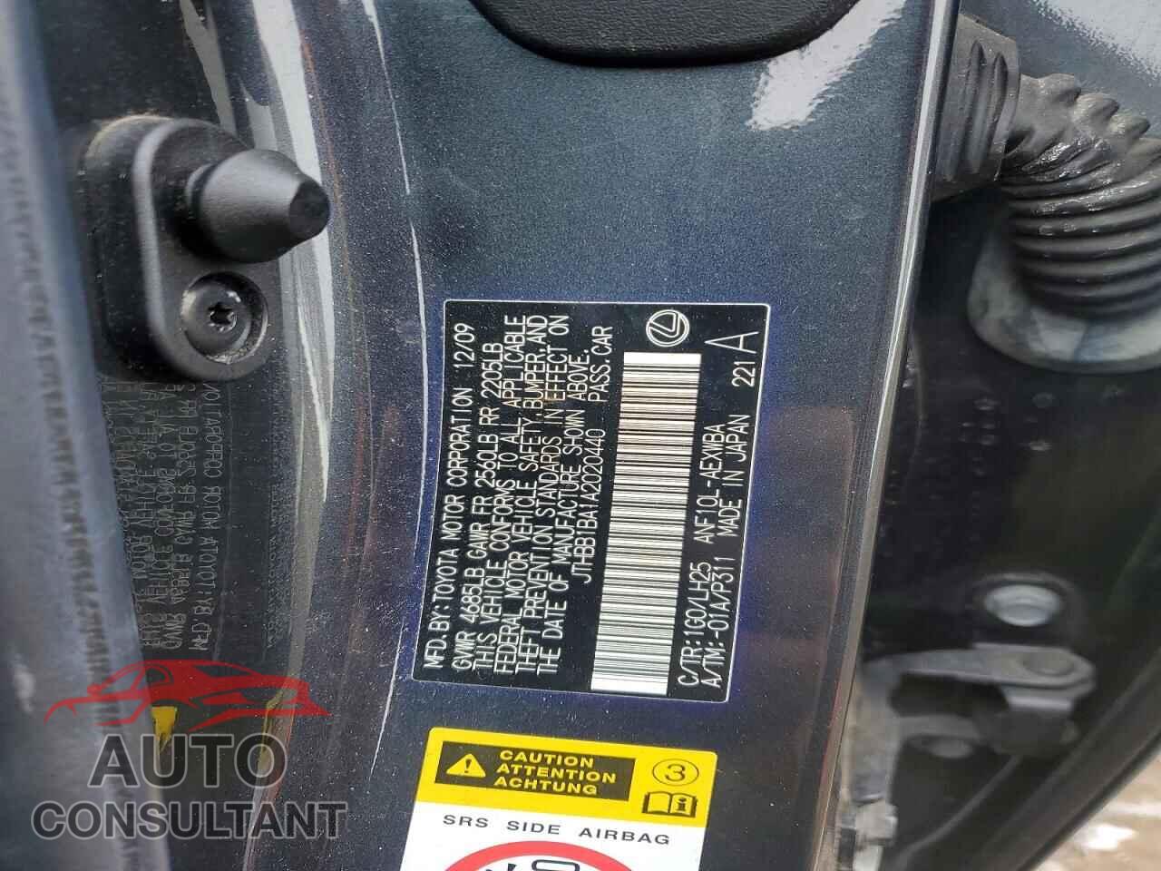 LEXUS HS 2010 - JTHBB1BA1A2020440
