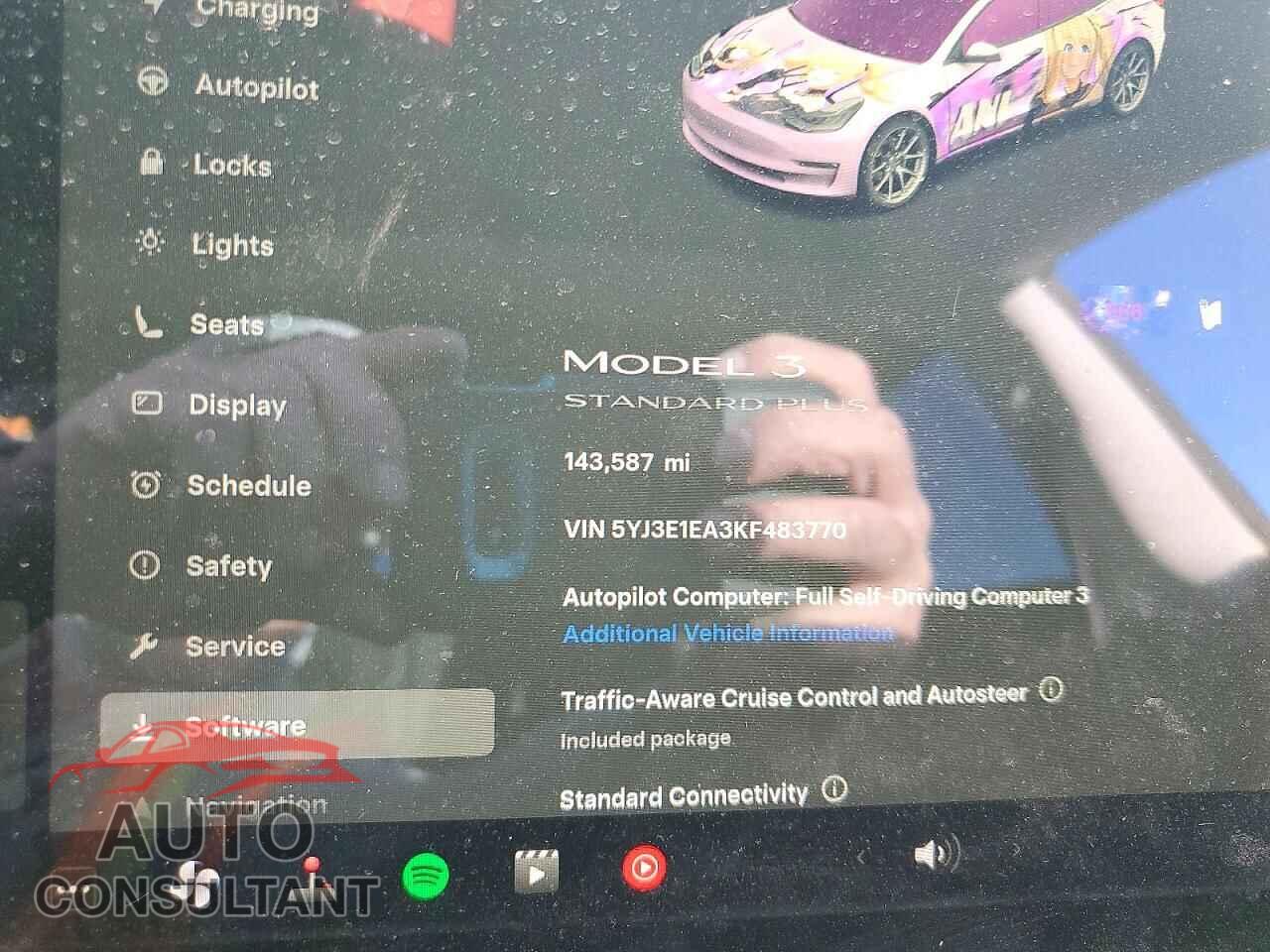 TESLA MODEL 3 2019 - 5YJ3E1EA3KF483770