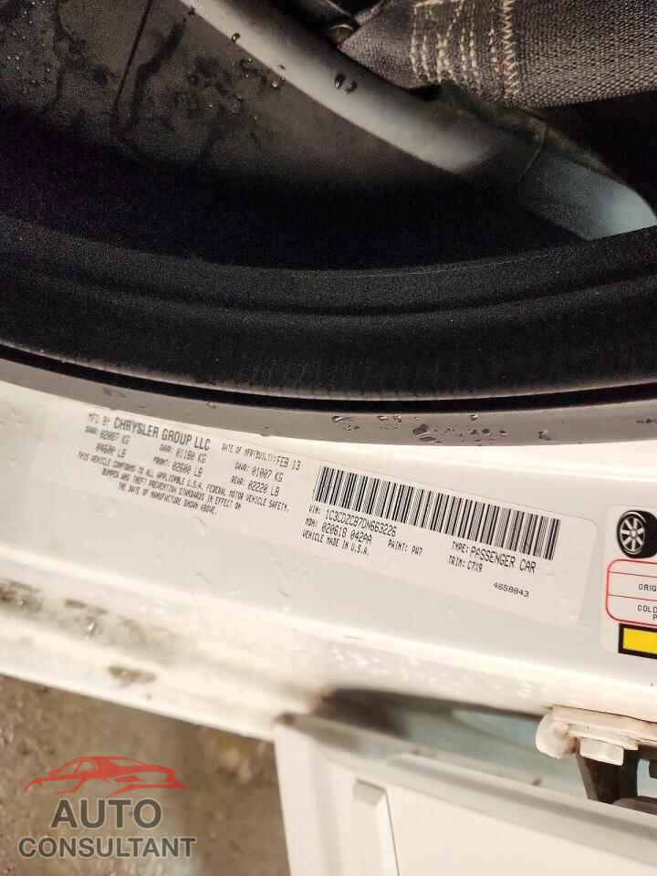 DODGE AVENGER 2013 - 1C3CDZCB7DN663226
