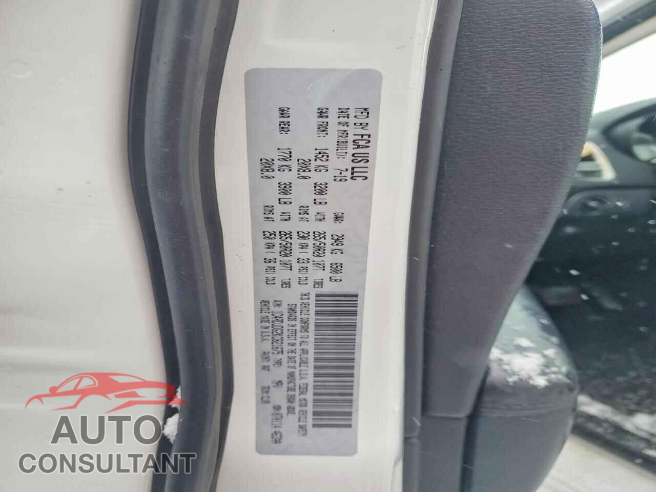 DODGE DURANGO 2019 - 1C4RDJDG2KC821675