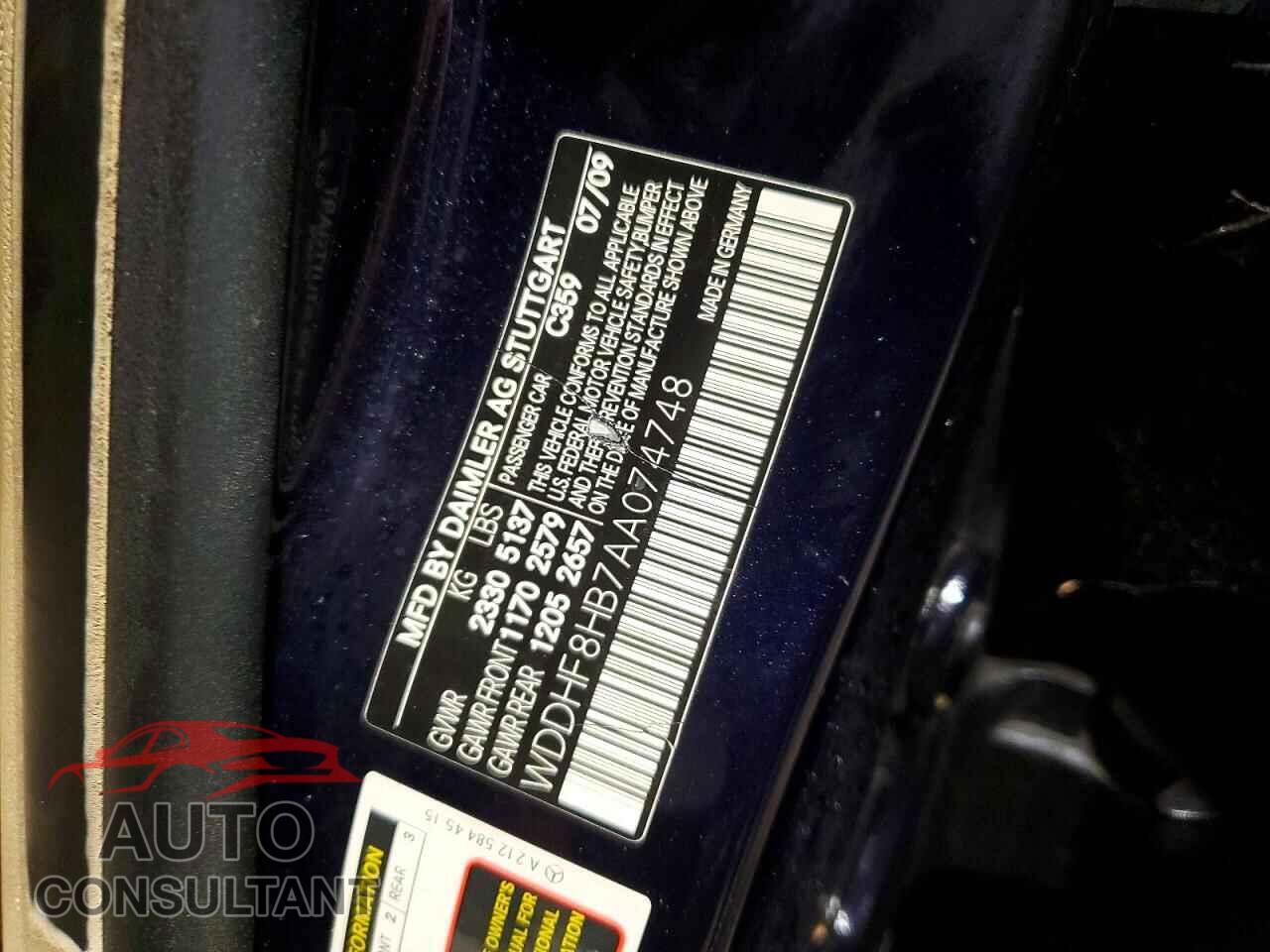 MERCEDES-BENZ E-CLASS 2010 - WDDHF8HB7AA074748