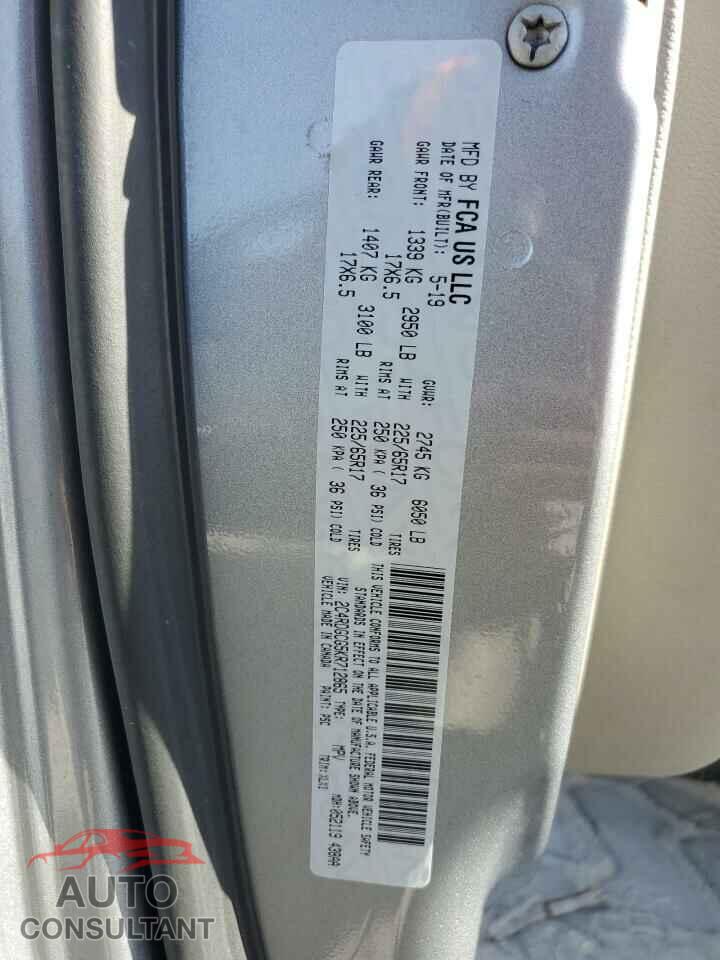 DODGE CARAVAN 2019 - 2C4RDGCG5KR712865