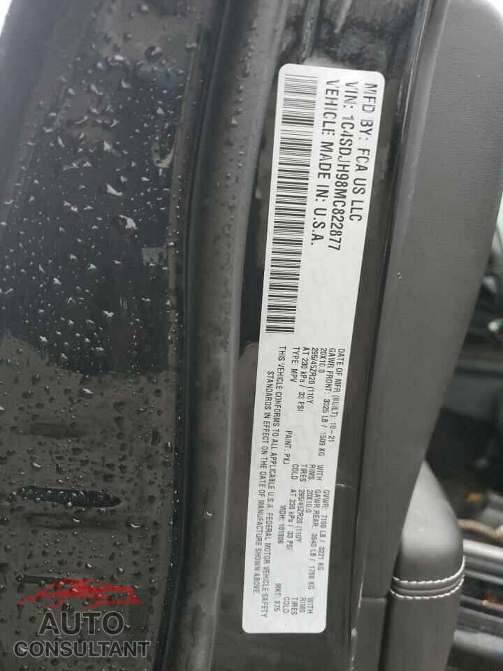 DODGE DURANGO 2021 - 1C4SDJH98MC822877