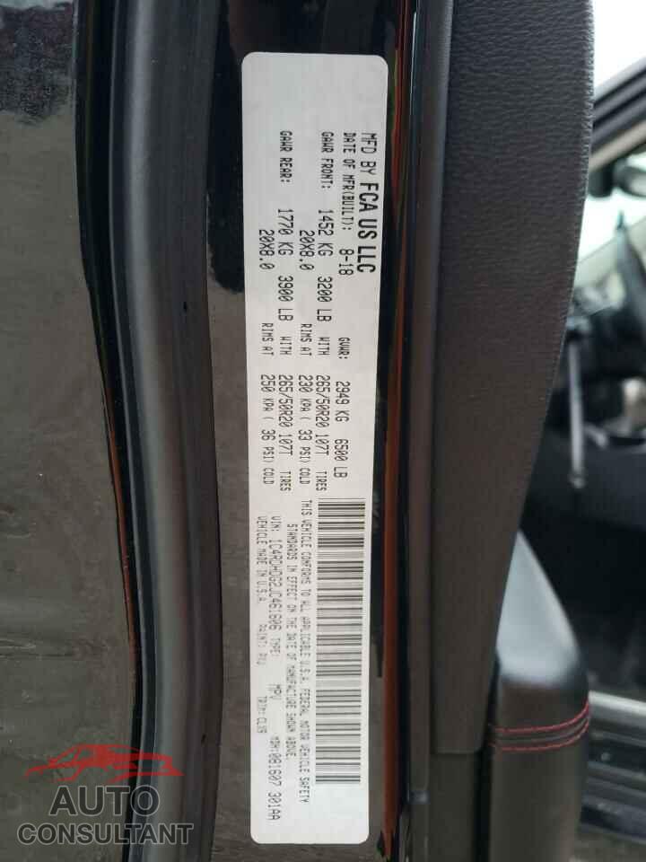 DODGE DURANGO 2018 - 1C4RDHDG2JC461606