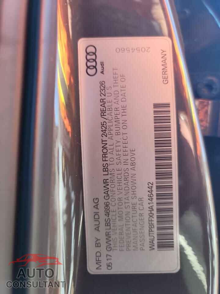 AUDI A3 2017 - WAUTPBFFXHA146442