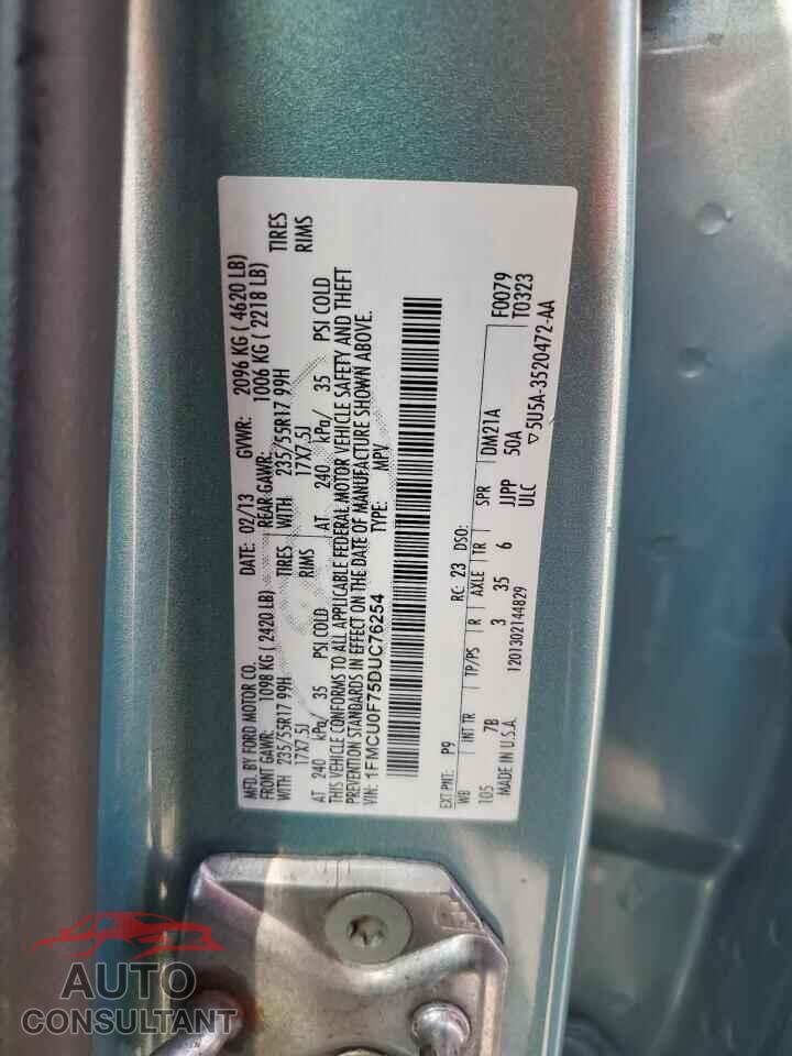 FORD ESCAPE 2013 - 1FMCU0F75DUC76254