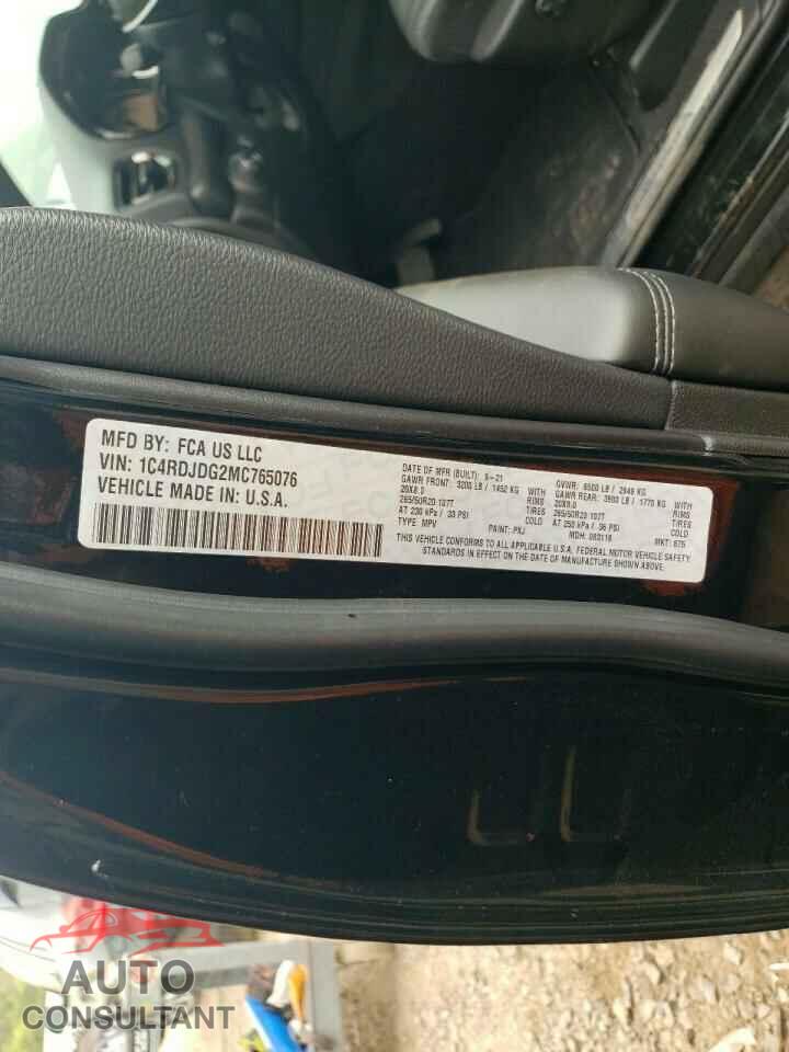 DODGE DURANGO 2021 - 1C4RDJDG2MC765076