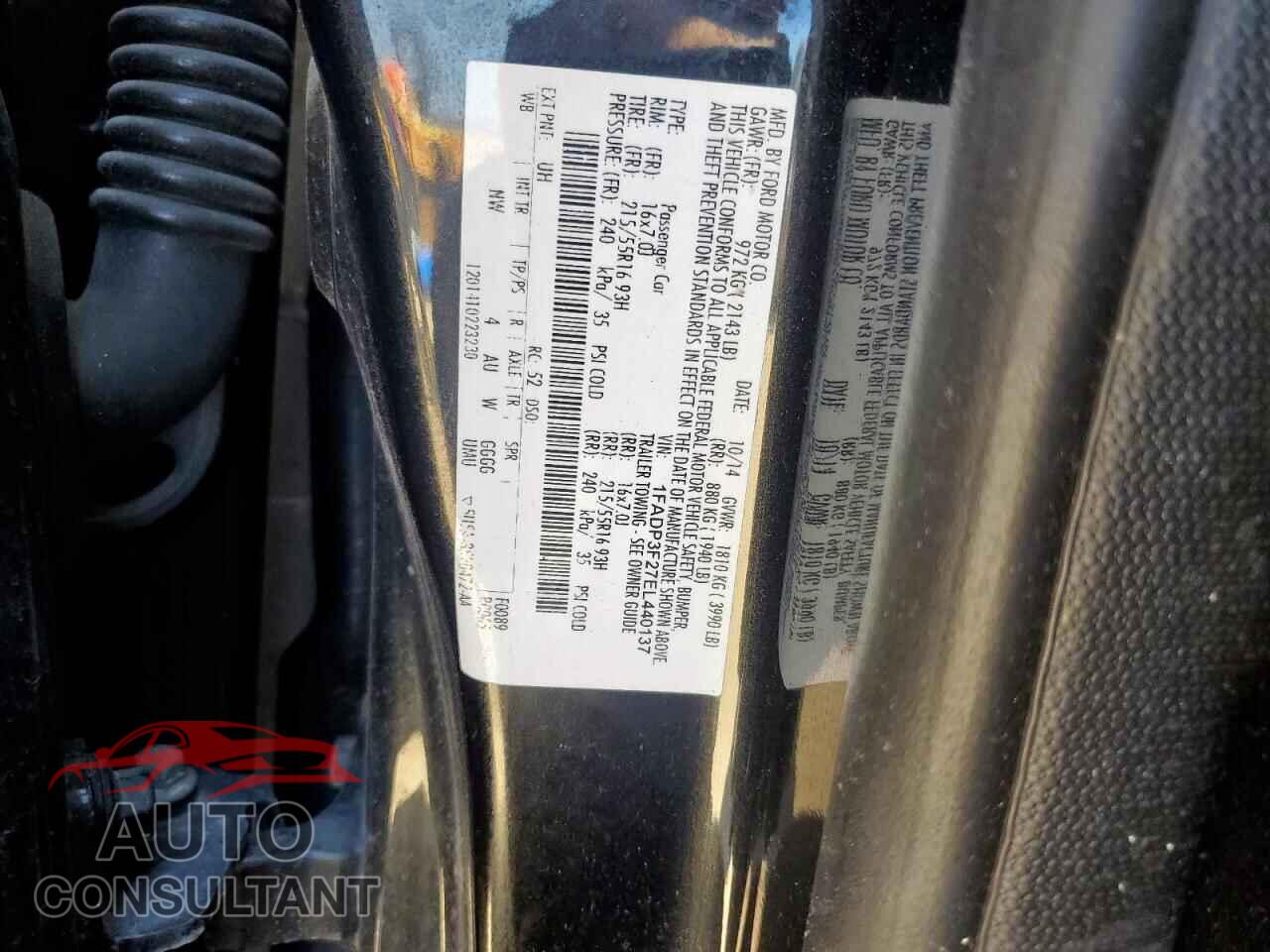 FORD FOCUS 2014 - 1FADP3F27EL440137