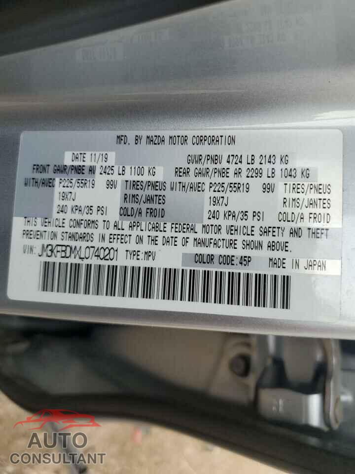 MAZDA CX-5 2020 - JM3KFBDMXL0740201