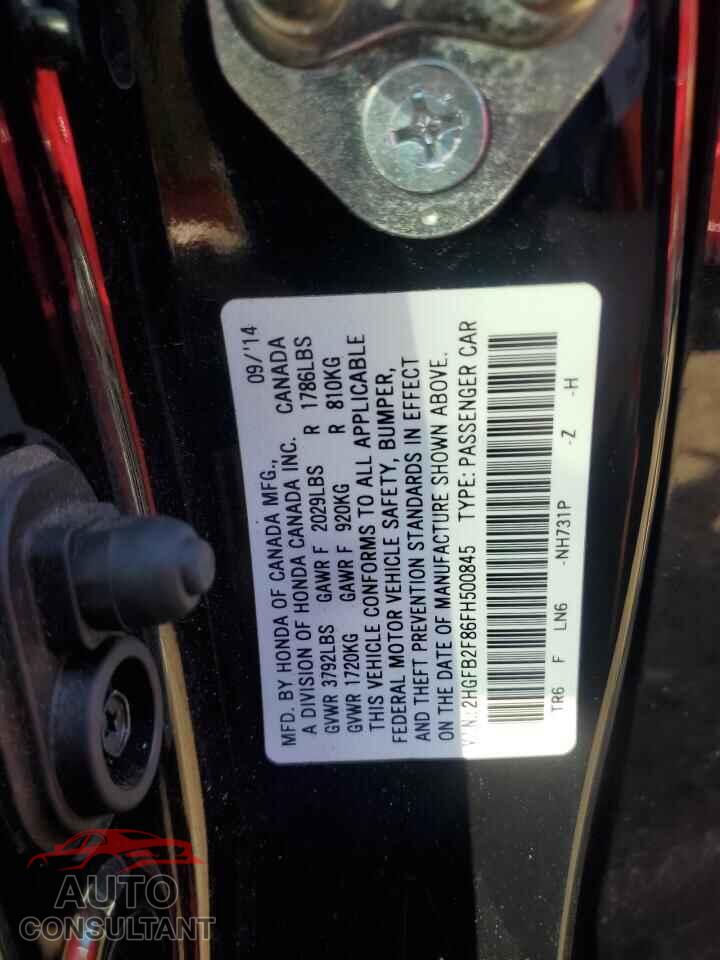 HONDA CIVIC 2015 - 2HGFB2F86FH500845