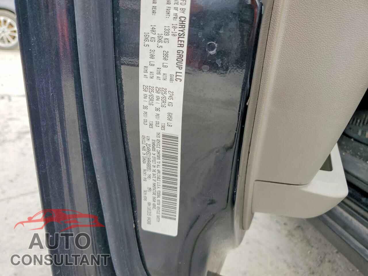 DODGE CARAVAN 2010 - 2D4RN5D19AR488951