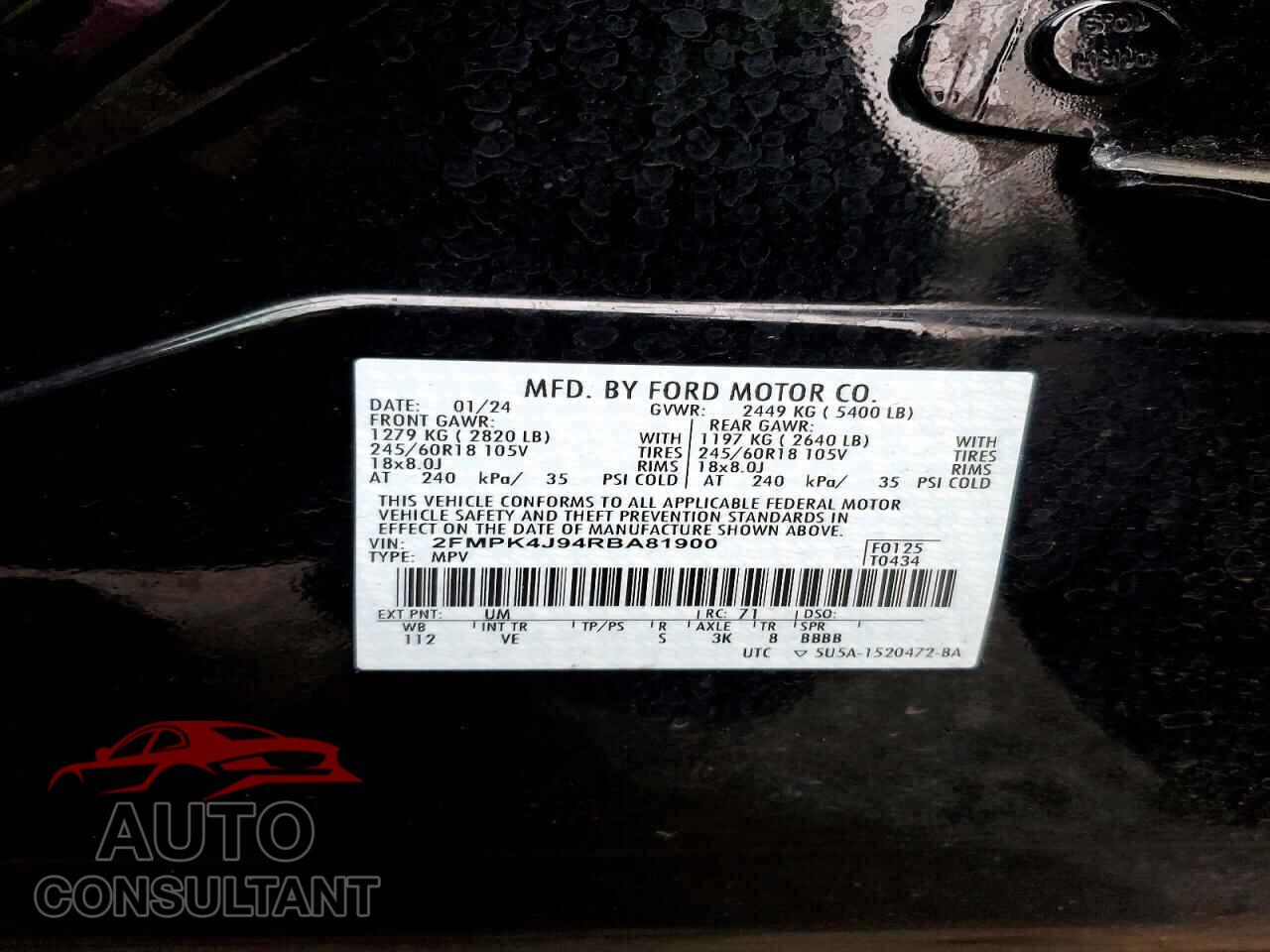 FORD EDGE 2024 - 2FMPK4J94RBA81900