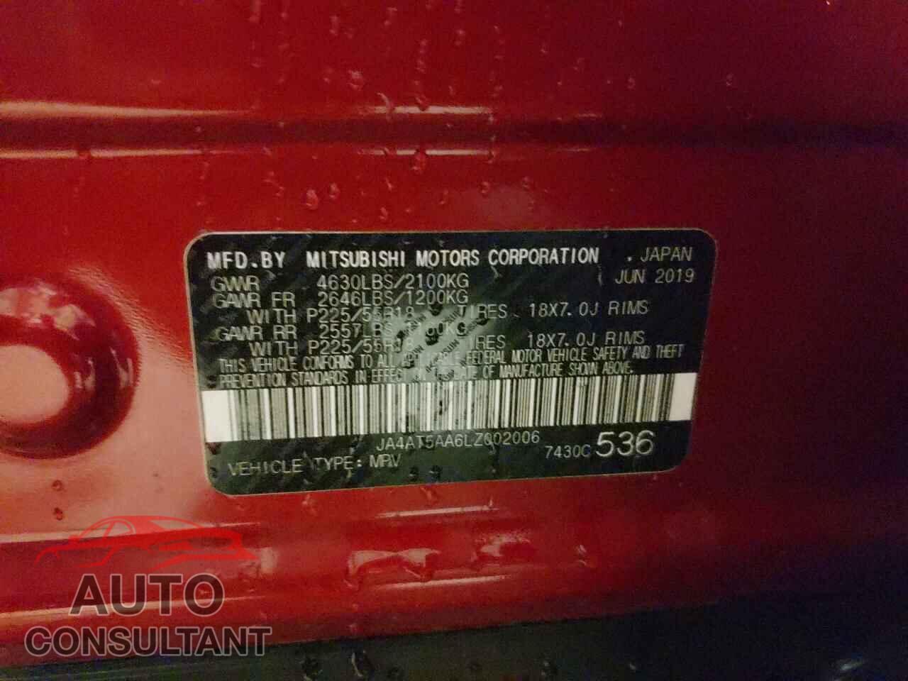 MITSUBISHI ECLIPSE 2020 - JA4AT5AA6LZ002006