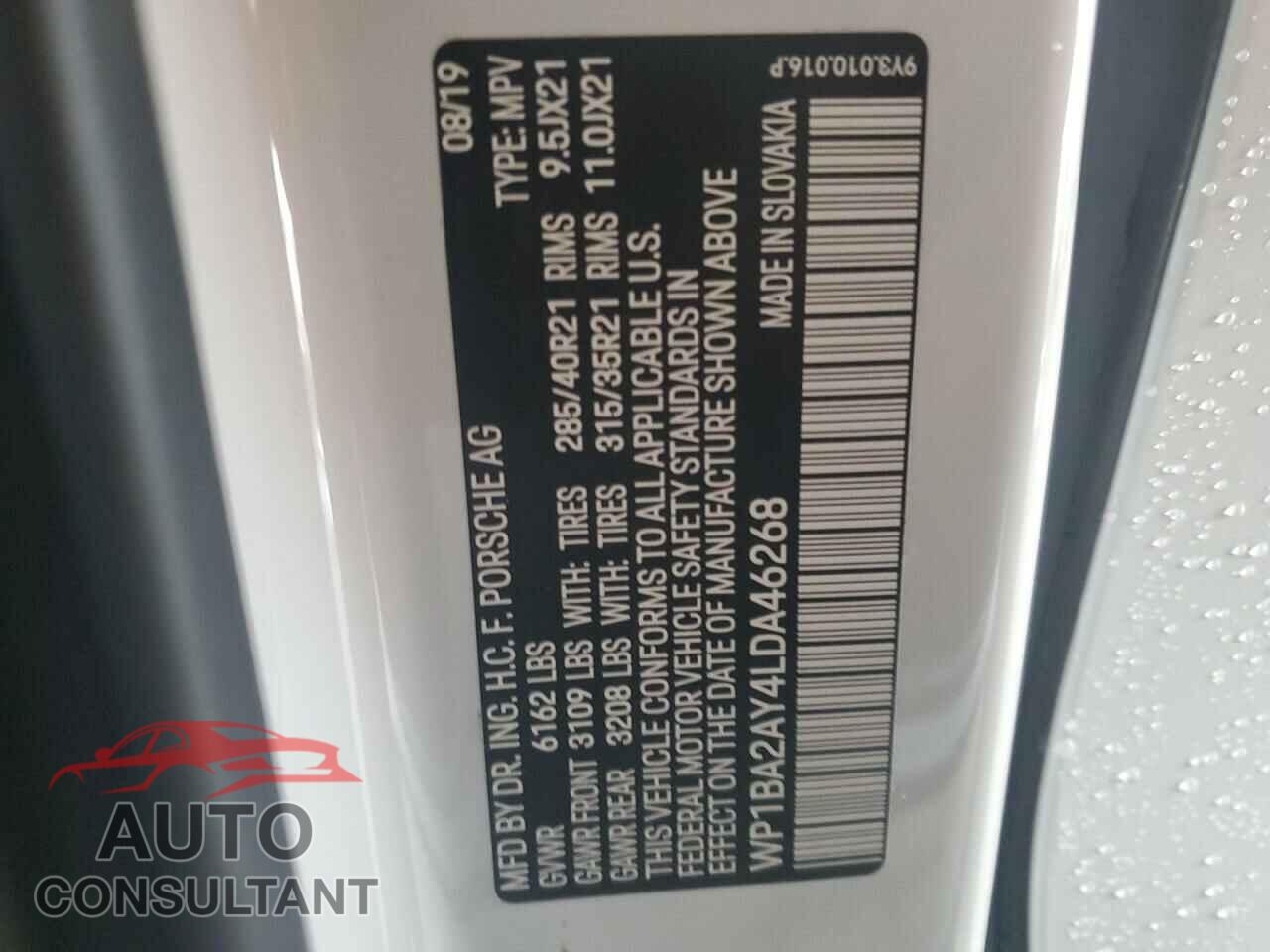 PORSCHE CAYENNE 2020 - WP1BA2AY4LDA46268