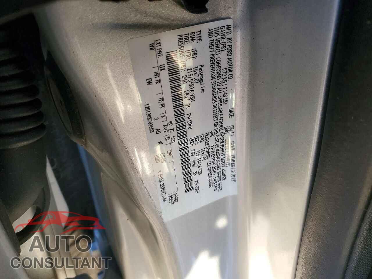 FORD FOCUS 2014 - 1FADP3F29EL145153
