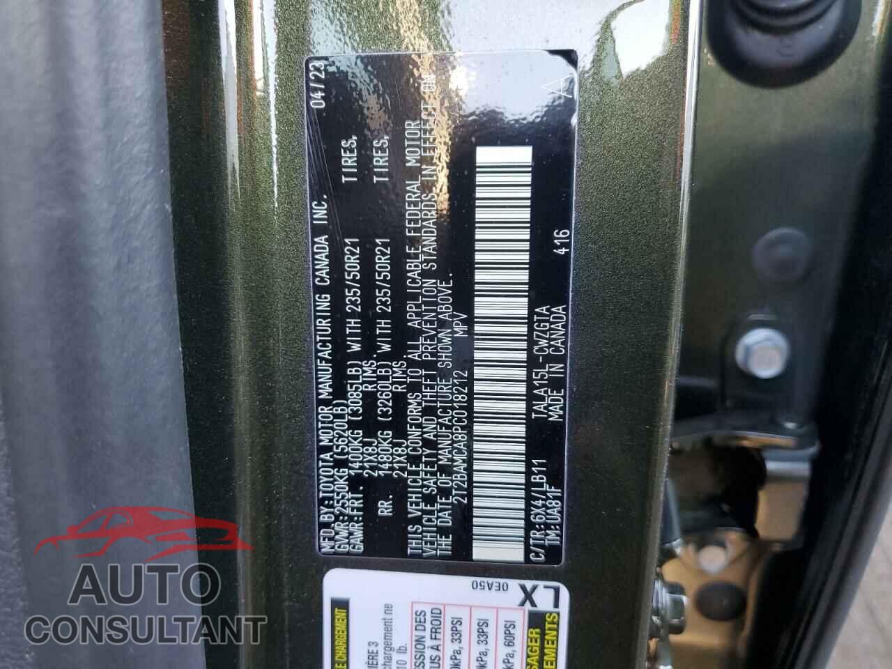 LEXUS RX350 2023 - 2T2BAMCA8PC018212