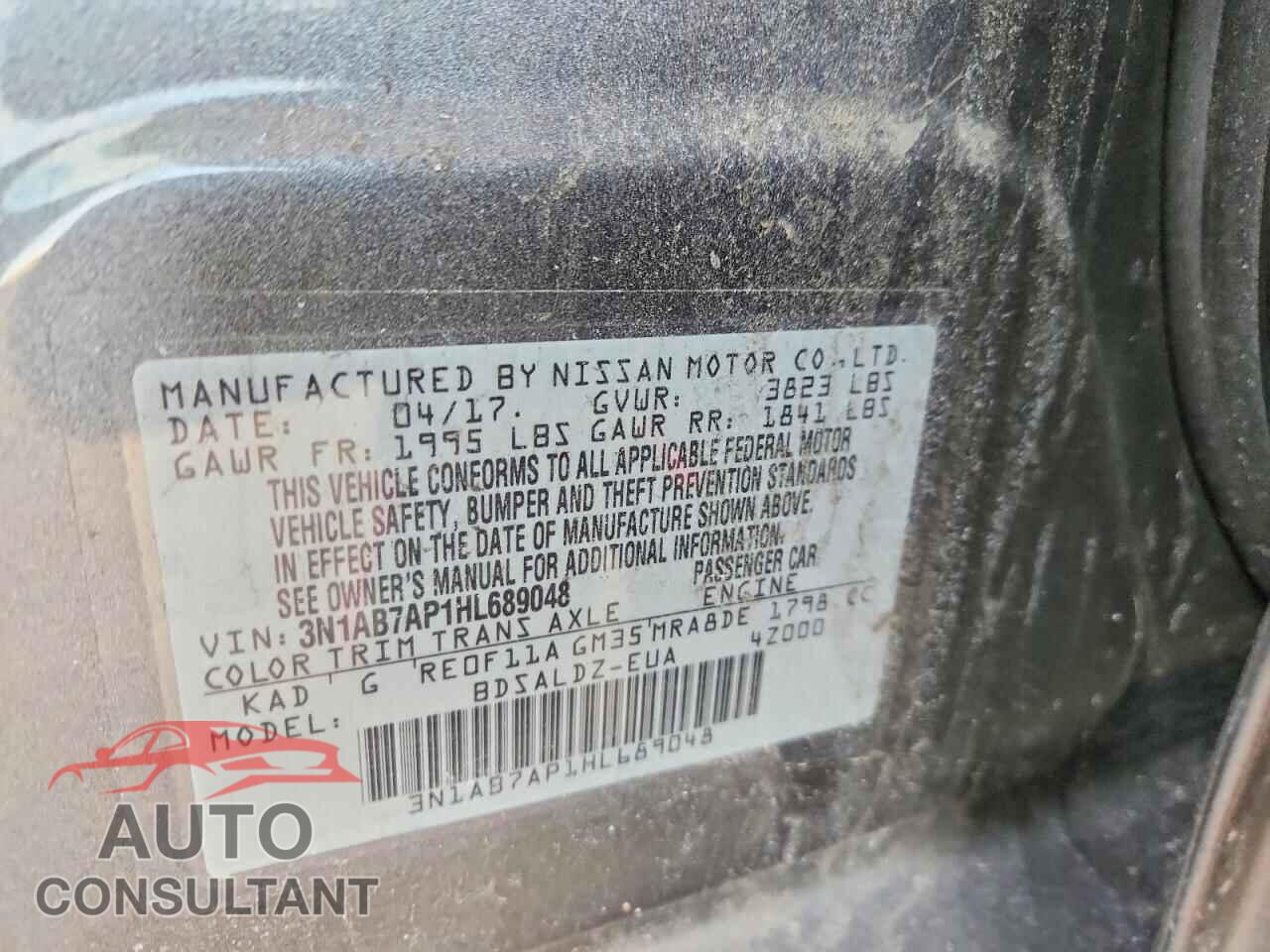 NISSAN SENTRA 2017 - 3N1AB7AP1HL689048