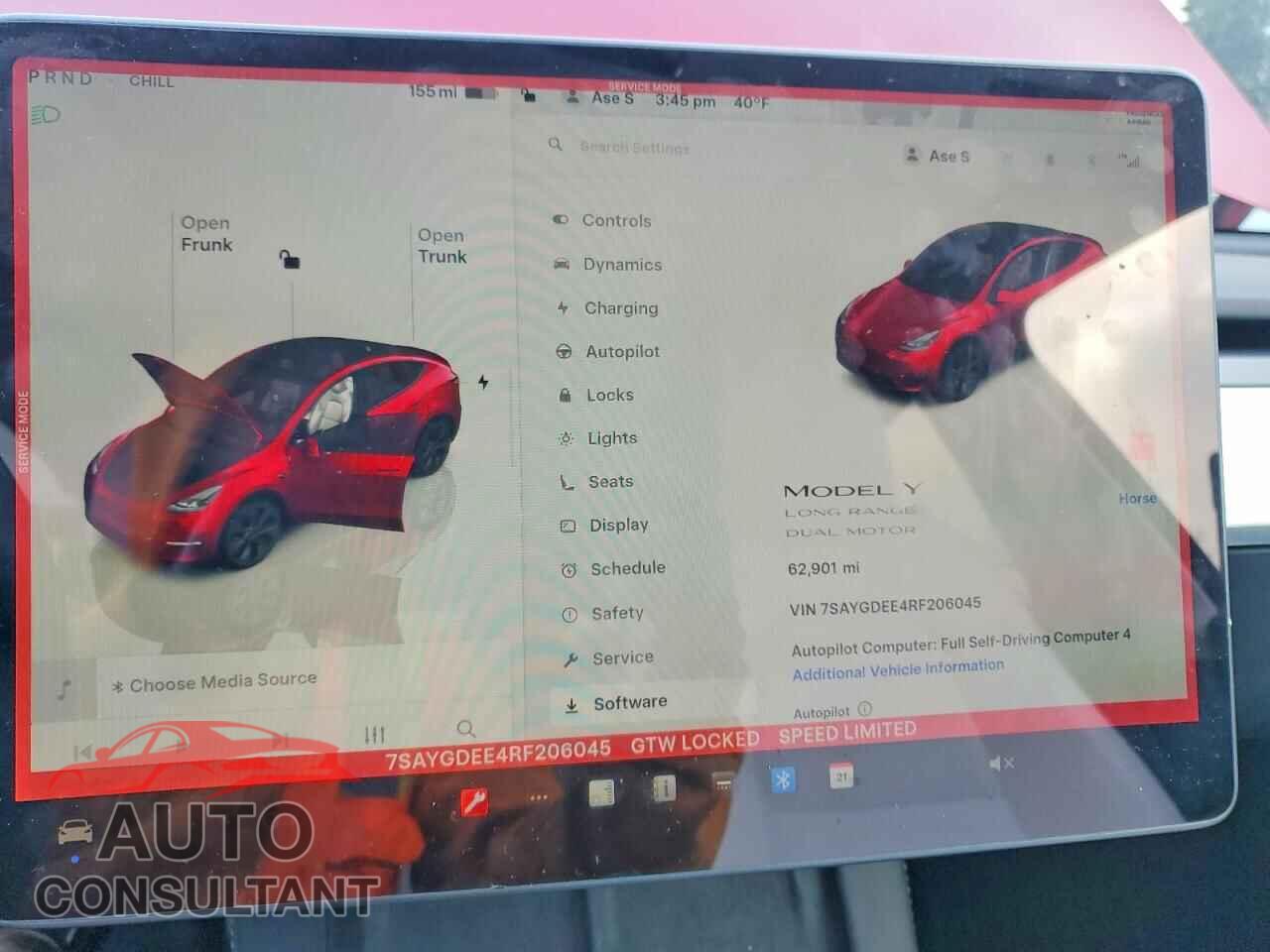 TESLA MODEL Y 2024 - 7SAYGDEE4RF206045