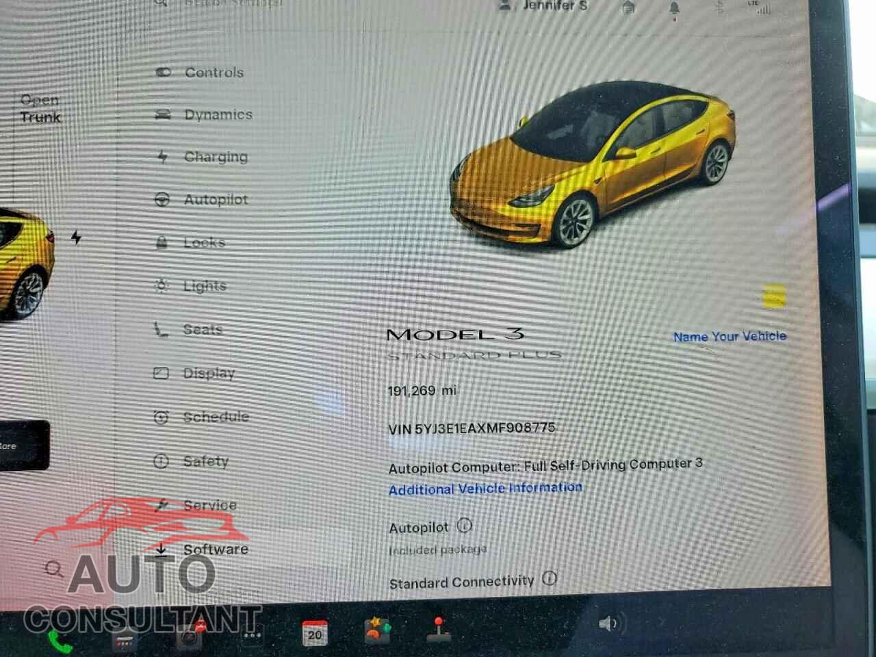 TESLA MODEL 3 2021 - 5YJ3E1EAXMF908775