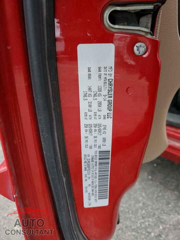 DODGE CARAVAN 2015 - 2C4RDGBG8FR531914