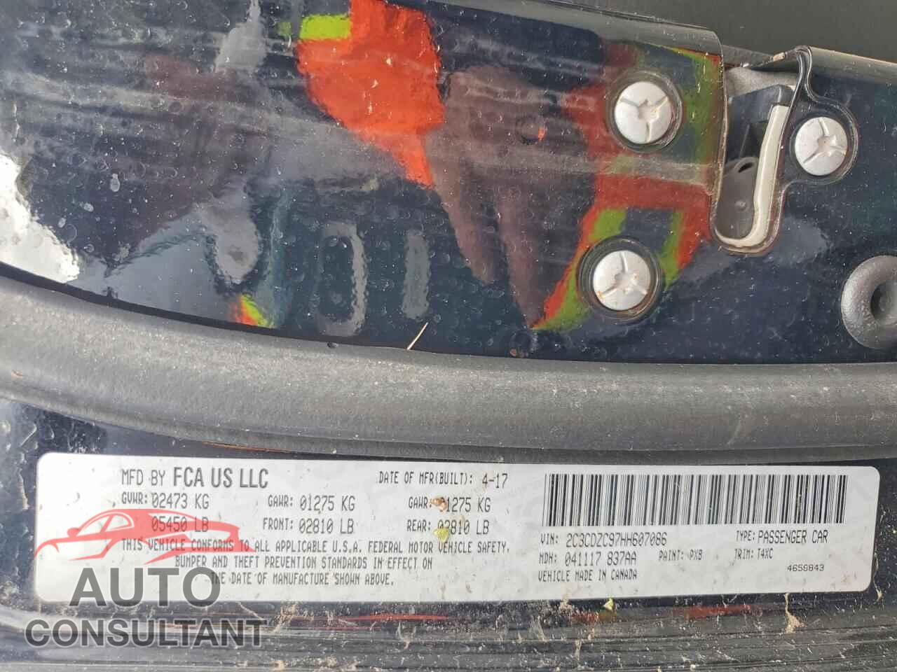 DODGE CHALLENGER 2017 - 2C3CDZC97HH607086