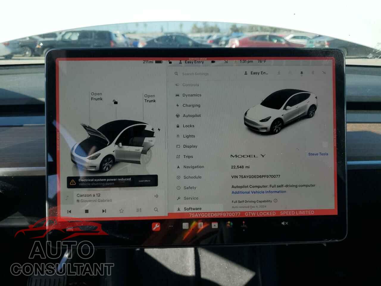 TESLA MODEL Y 2023 - 7SAYGDED6PF970077