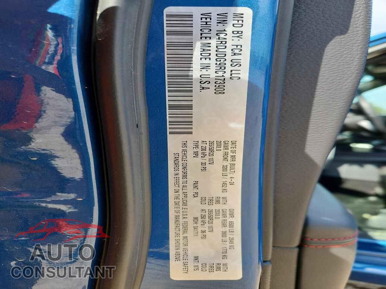 DODGE DURANGO 2024 - 1C4RDJDG9RC173908