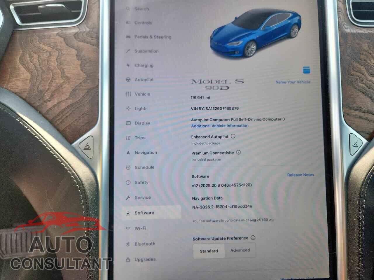 TESLA MODEL S 2016 - 5YJSA1E26GF169876