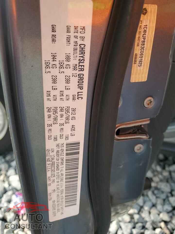 JEEP PATRIOT 2012 - 1C4NJPBB3CD651825