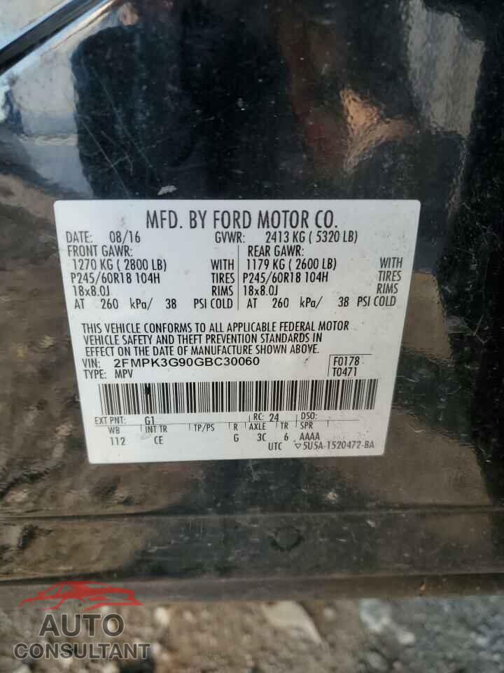 FORD EDGE 2016 - 2FMPK3G90GBC30060