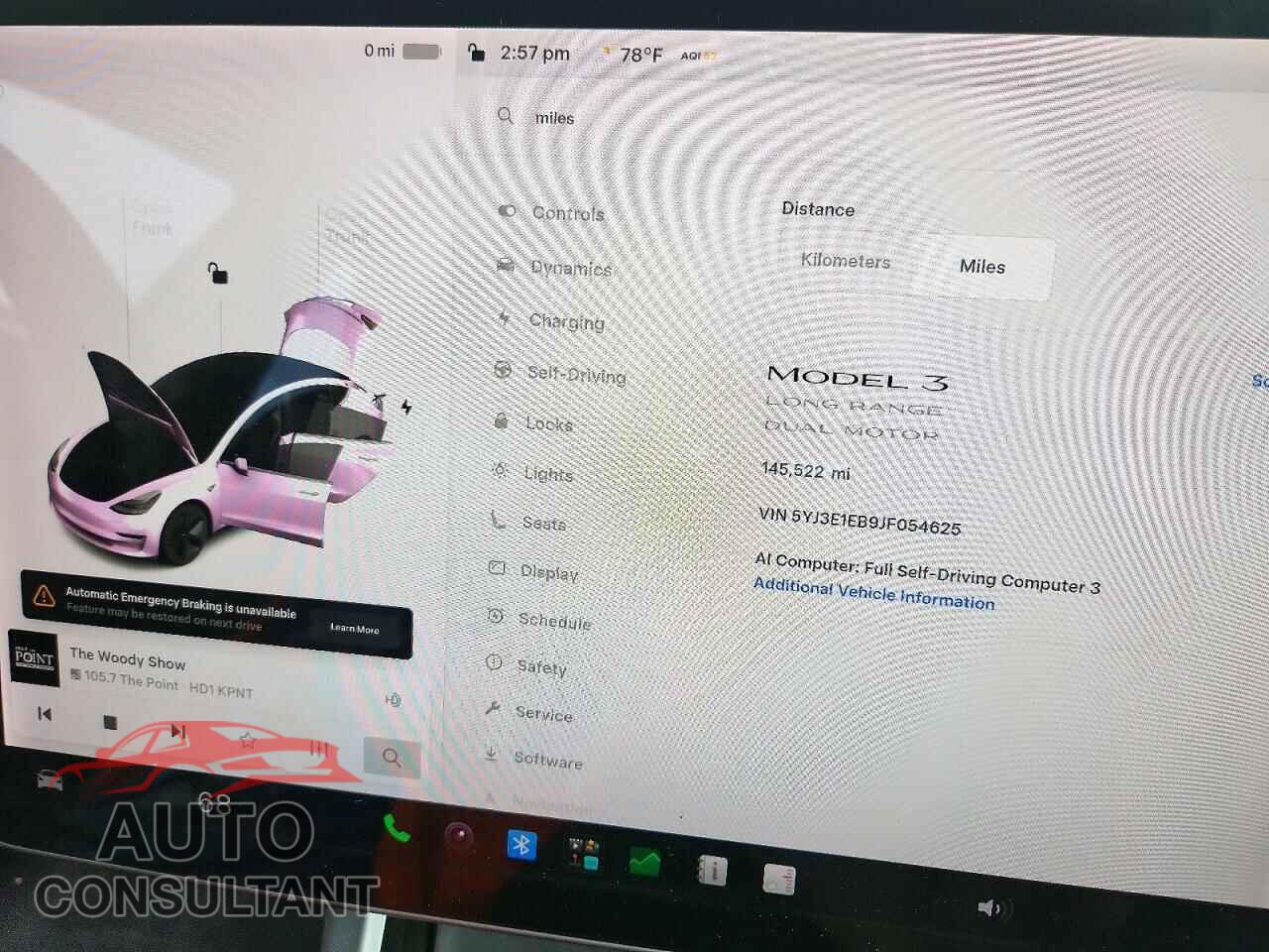 TESLA MODEL 3 2018 - 5YJ3E1EB9JF054625