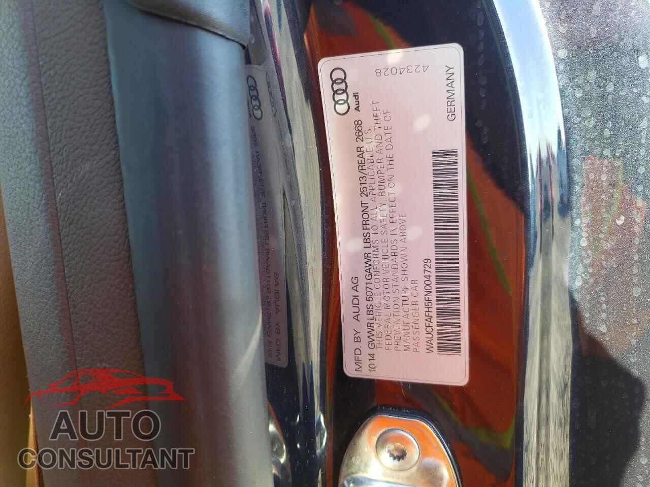 AUDI A5 2015 - WAUCFAFH5FN004729