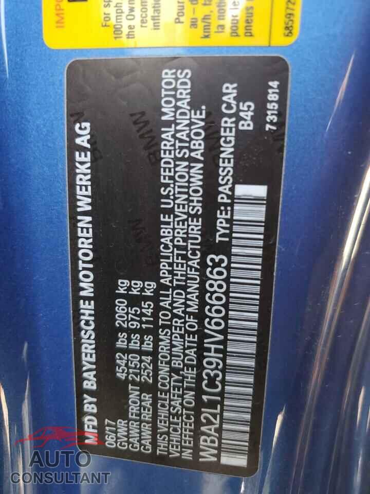 BMW M2 2017 - WBA2L1C39HV666863