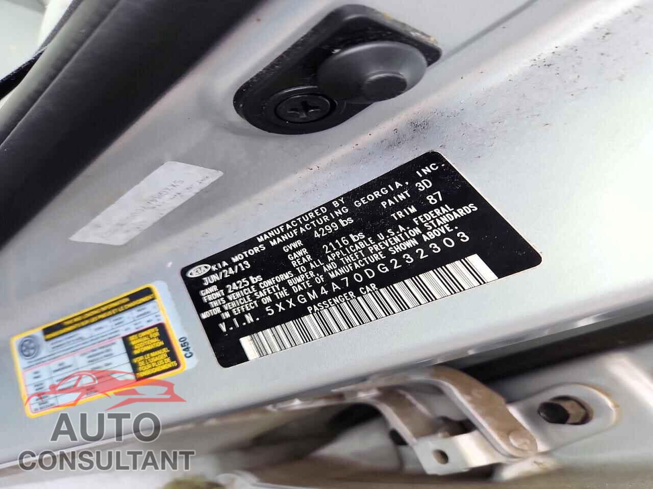 KIA OPTIMA 2013 - 5XXGM4A70DG232303