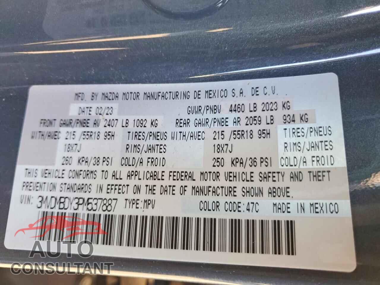 MAZDA CX30 2023 - 3MVDMBDY3PM537887