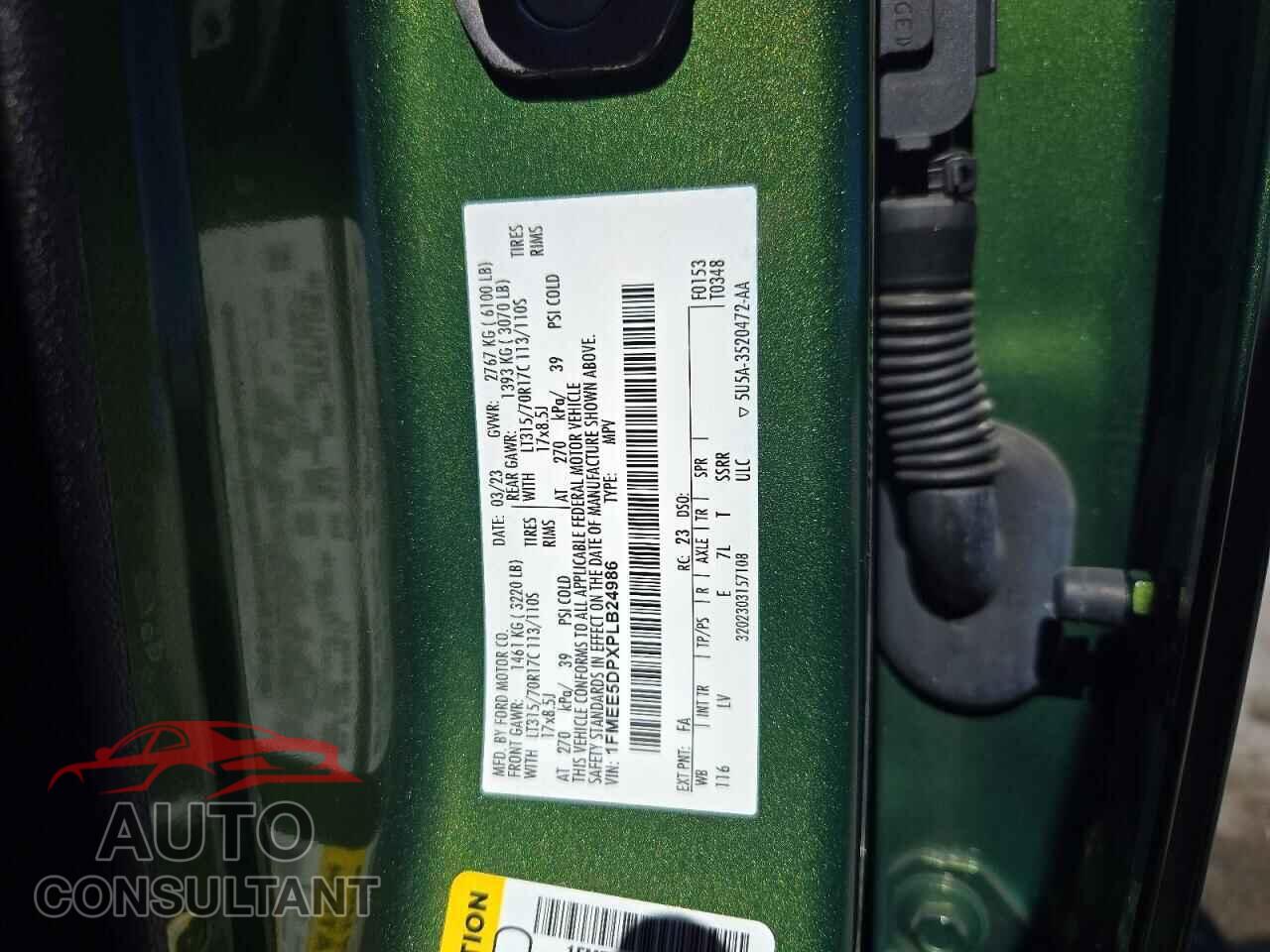 FORD BRONCO 2023 - 1FMEE5DPXPLB24986