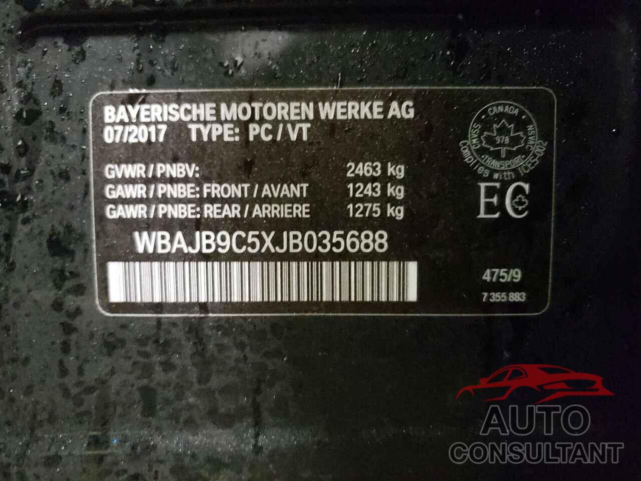 BMW M5 2018 - WBAJB9C5XJB035688