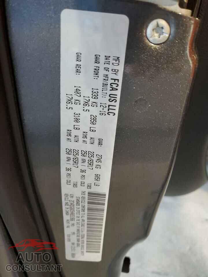 DODGE CARAVAN 2017 - 2C4RDGBG5HR651866