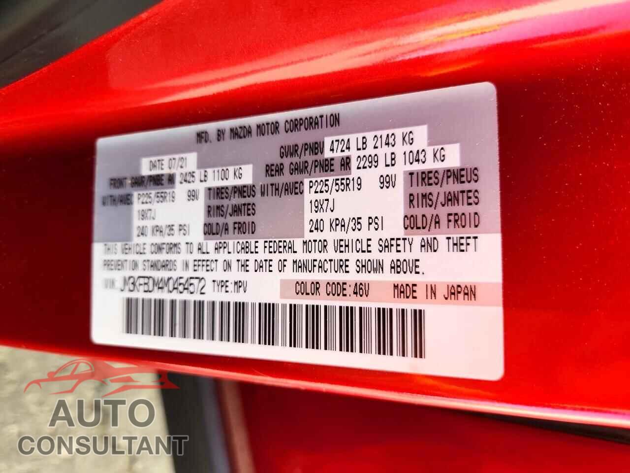 MAZDA CX-5 2021 - JM3KFBDM4M0454572