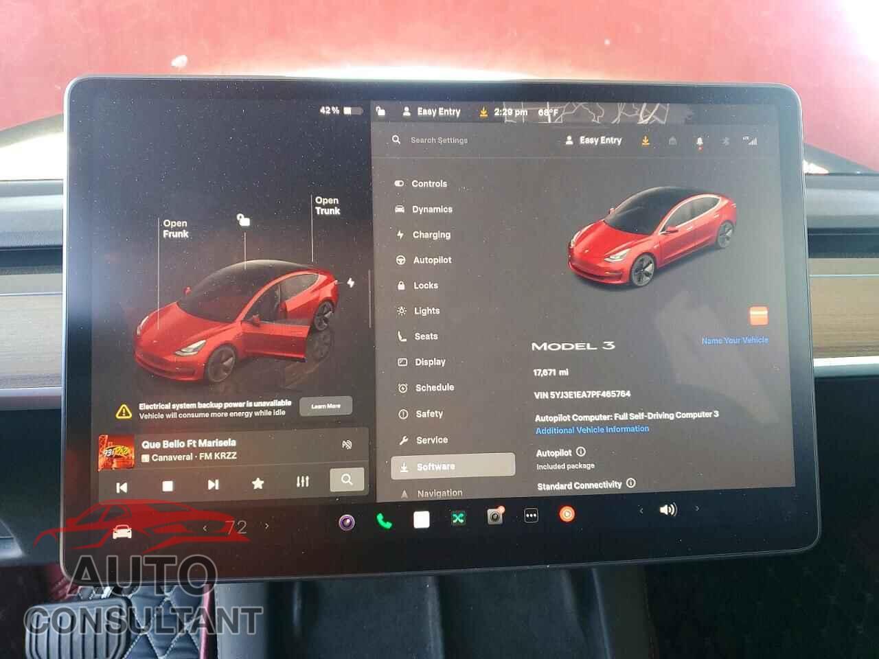 TESLA MODEL 3 2023 - 5YJ3E1EA7PF465764