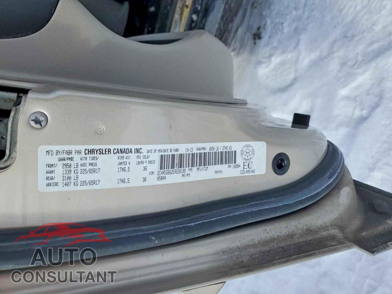 DODGE CARAVAN 2014 - 2C4RDGBG2ER220199