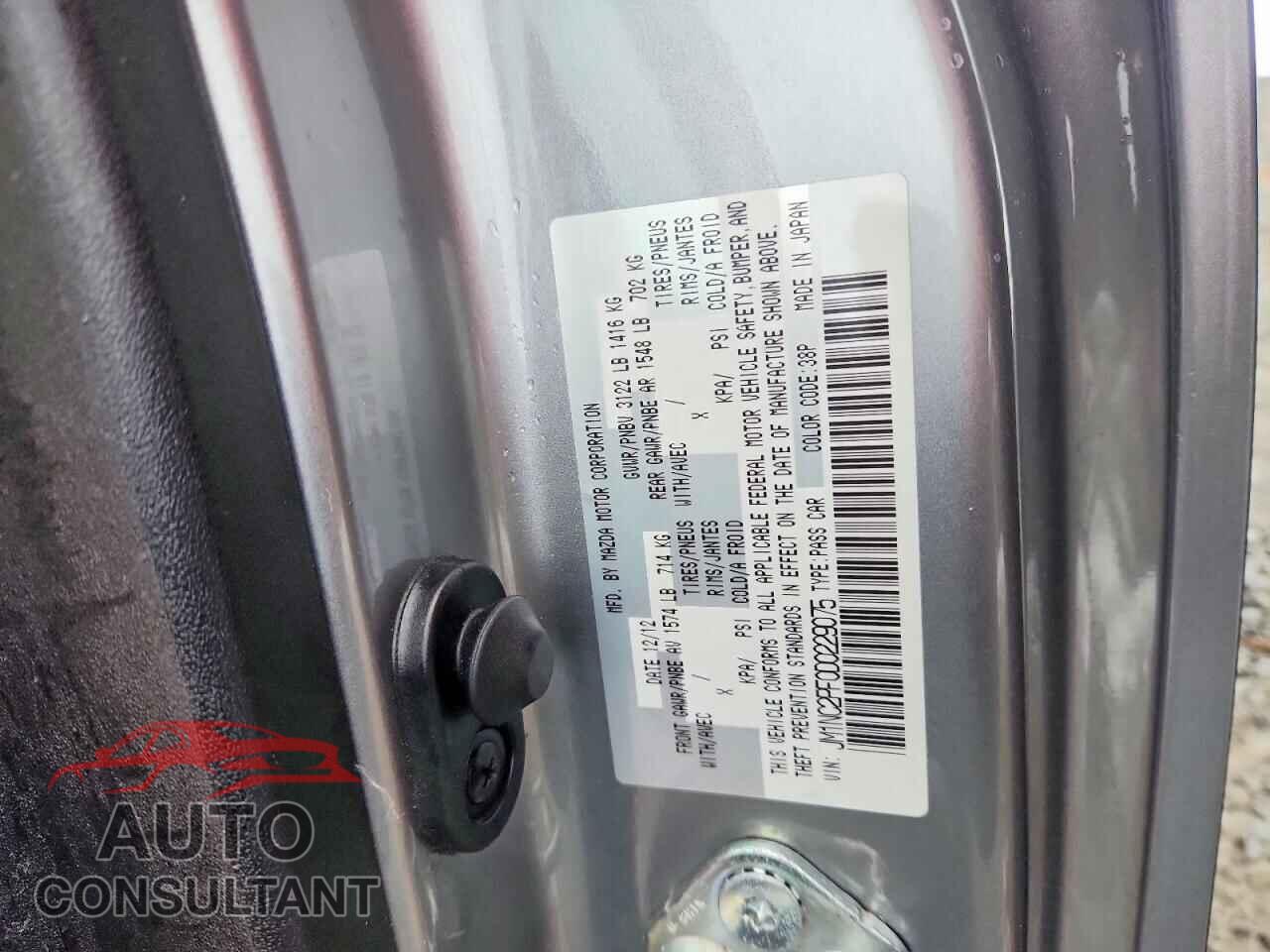 MAZDA MX5 2013 - JM1NC2PF0D0229075