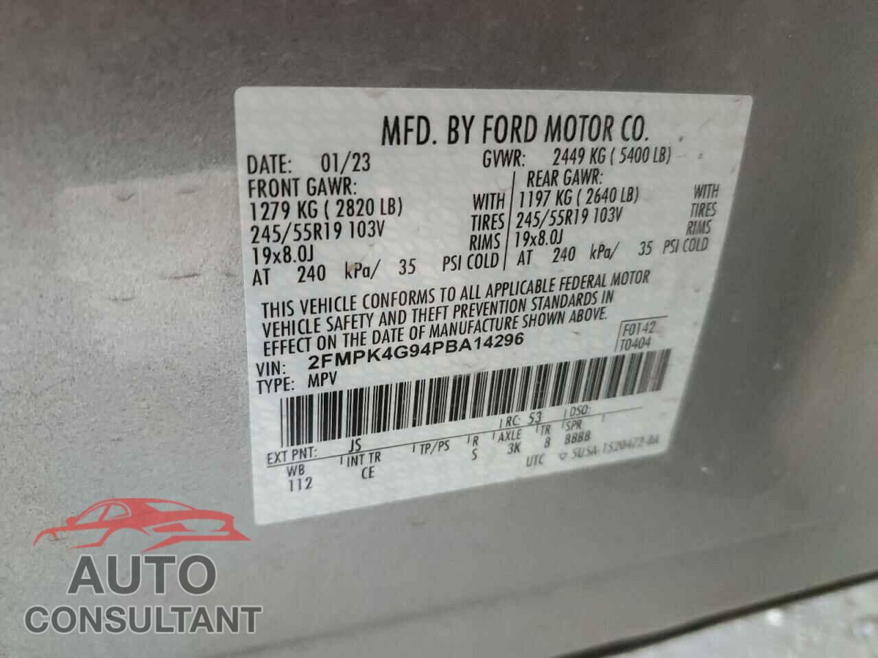FORD EDGE 2023 - 2FMPK4G94PBA14296