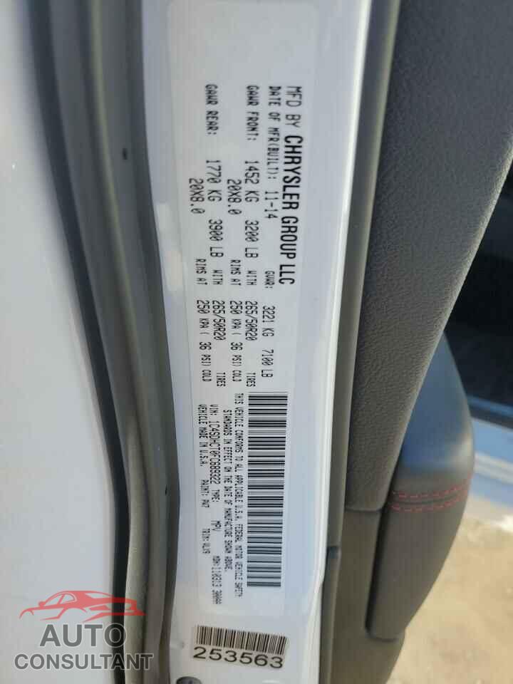 DODGE DURANGO 2015 - 1C4SDHCT0FC689322
