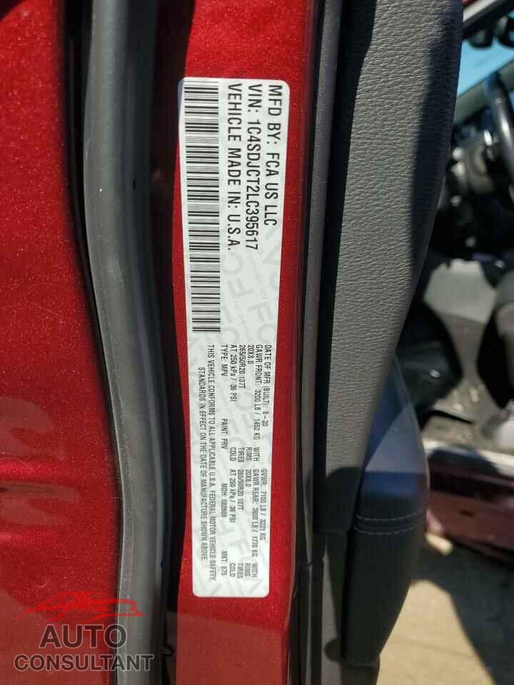 DODGE DURANGO 2020 - 1C4SDJCT2LC395617