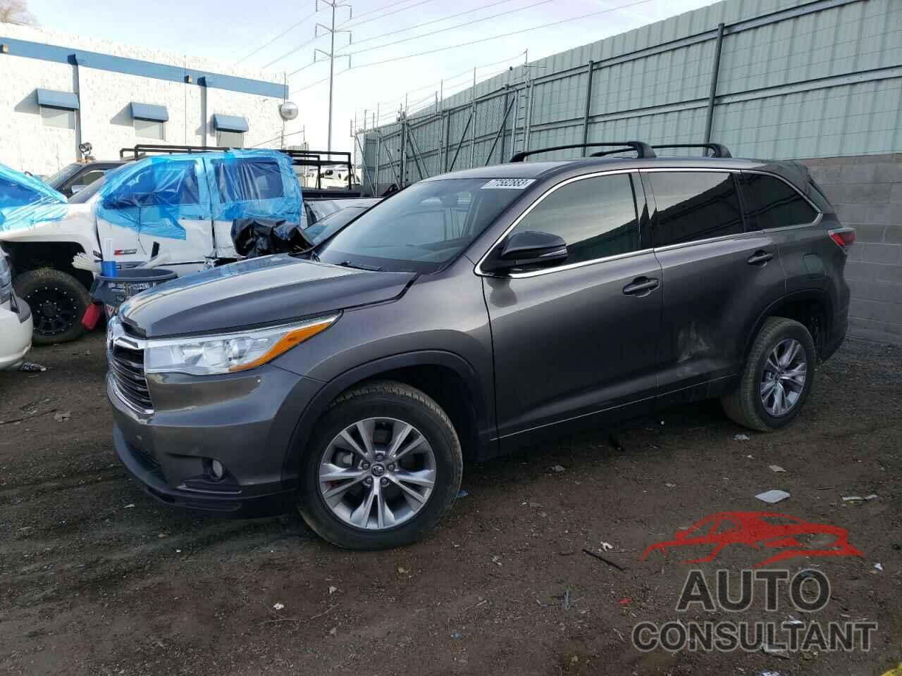 TOYOTA HIGHLANDER 2016 - 5TDZKRFH3GS184411