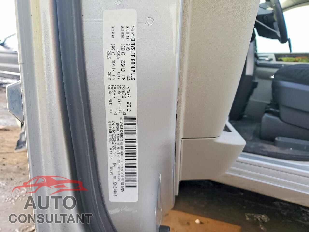 DODGE CARAVAN 2010 - 2D4RN5DX6AR127486